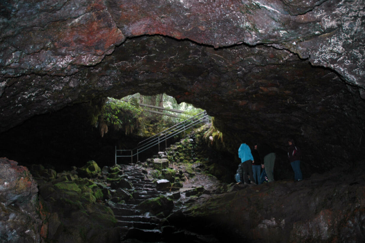 A hike in the Ape Cave, on the south side of Mount St. Helens, is a good outing, but visitors should adhere to a few guidelines.