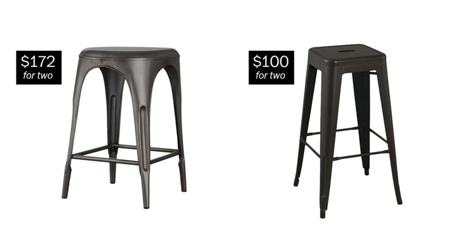 Target black best sale metal bar stools