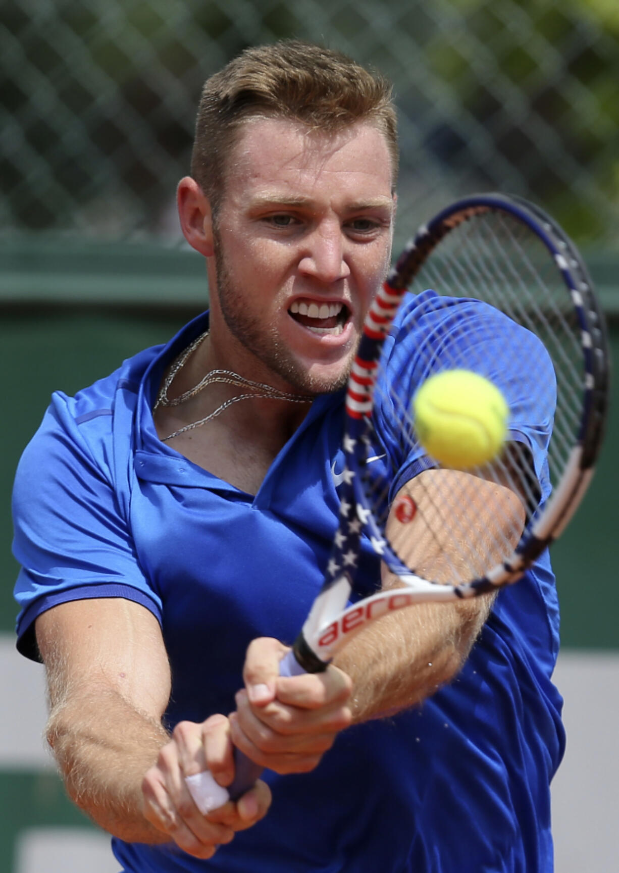 American Jack Sock came back from two sets down to beat Marin Cilic of Croatia in Davis Cup play at Beaverton, Ore., on Friday, July 15, 2016.