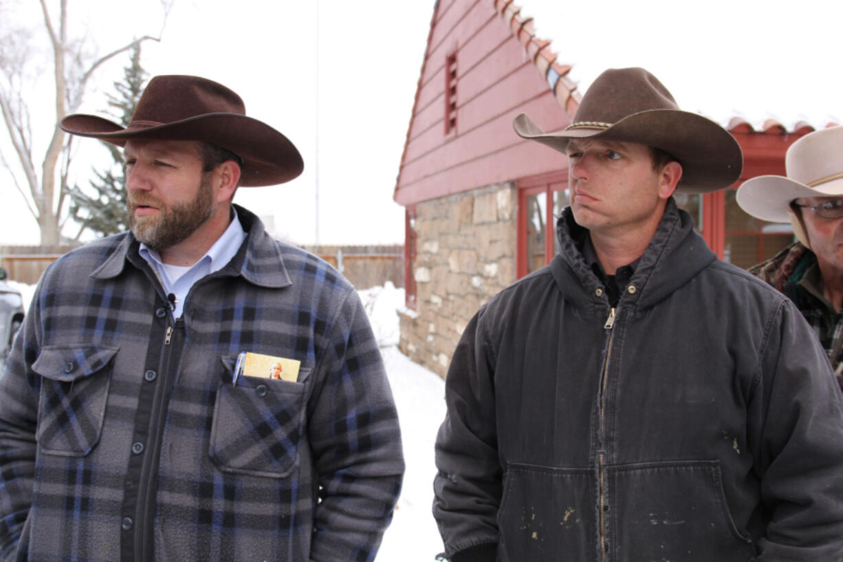 Ammon Bundy, left, and Ryan Bundy