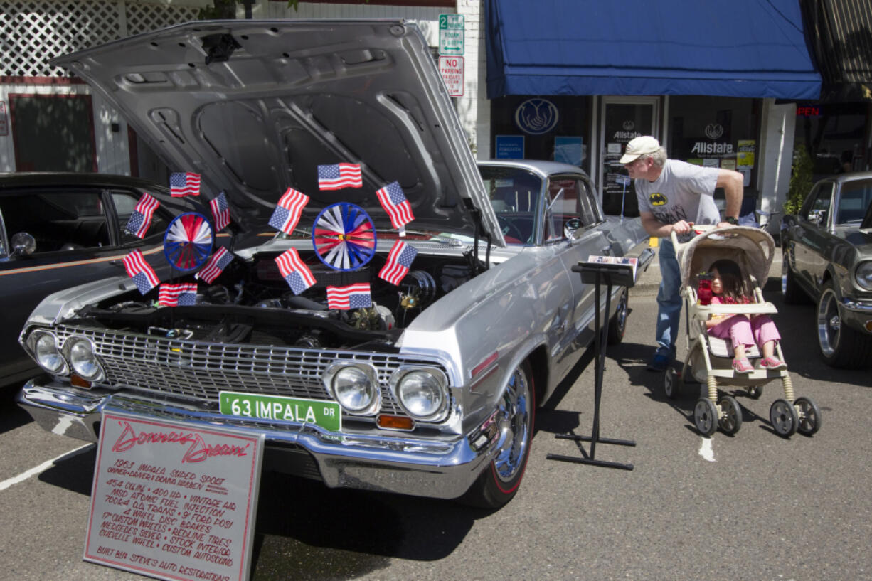 Donna Habben&#039;s 1963 Chevy Impala SS is on display at the 2014 Camas Car Show. This year&#039;s event was pushed back from Saturday to Aug. 6 because of the possibility of rain.