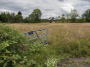 Donated land is seen near the intersection of Northeast 72nd Avenue and 78th Street on Friday afternoon in the Vancouver area.