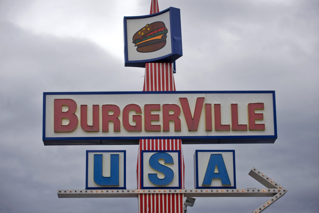 A sign stands over Burgerville on East Mill Plain Boulevard on March 4, 2011.