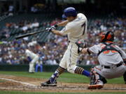 Seattle Mariners&#039; Seth Smith hits a grand slam in the third inning of a baseball game against the Baltimore Orioles, Sunday, July 3, 2016, in Seattle. (AP Photo/Ted S.