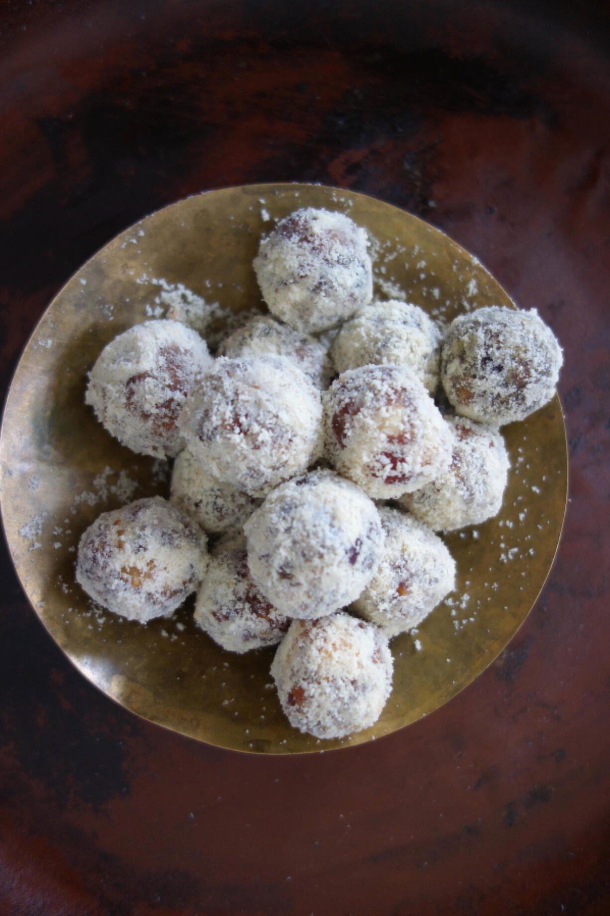 This recipe for natural date and almond balls by Merra Sodha is a twist on an ancient Indian sweet recipe called khajur pak often found piled high in pyramids in Delhi sweet shops.