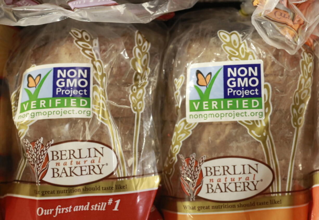 Products labeled with Non Genetically Modified Organism  are sold at the Lassens Natural Foods &amp; Vitamins store in Los Feliz district of Los Angeles.