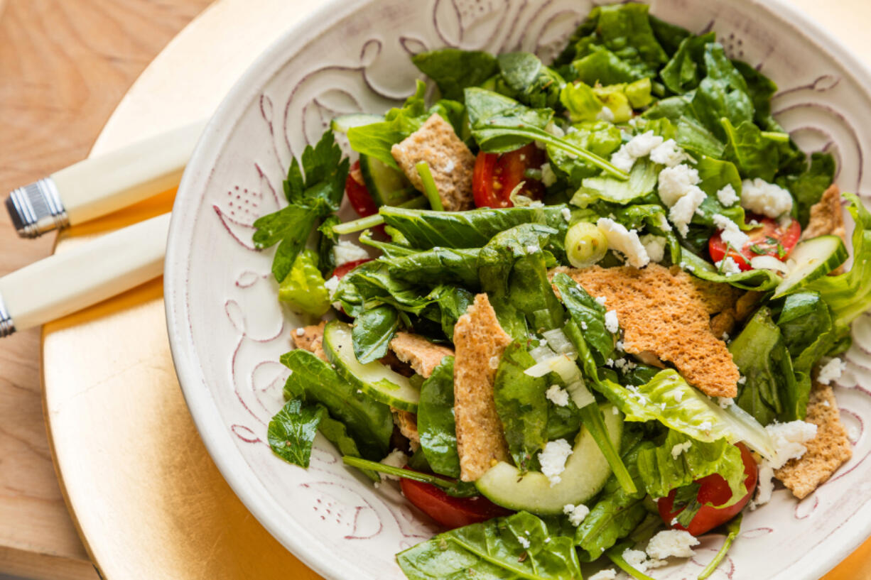 Greek Salad With Crispy Pita.