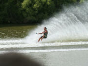 Stefan Lippelgoos, junior national barefoot water skiing champion from Vancouver.