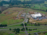 The Cowlitz Tribe&#039;s $510 million casino project under construction in May along the west side of Interstate 5 at Exit 16. Though that side of the highway has a Ridgefield mailing address, the Cowlitz reservation is in unincorporated Clark County.