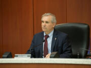 Clark County Councilor David Madore deliberates with county council members during the final hearing for the Comprehensive Growth Management Plan update in June. Madore&#039;s Alternative 4 was not adopted.