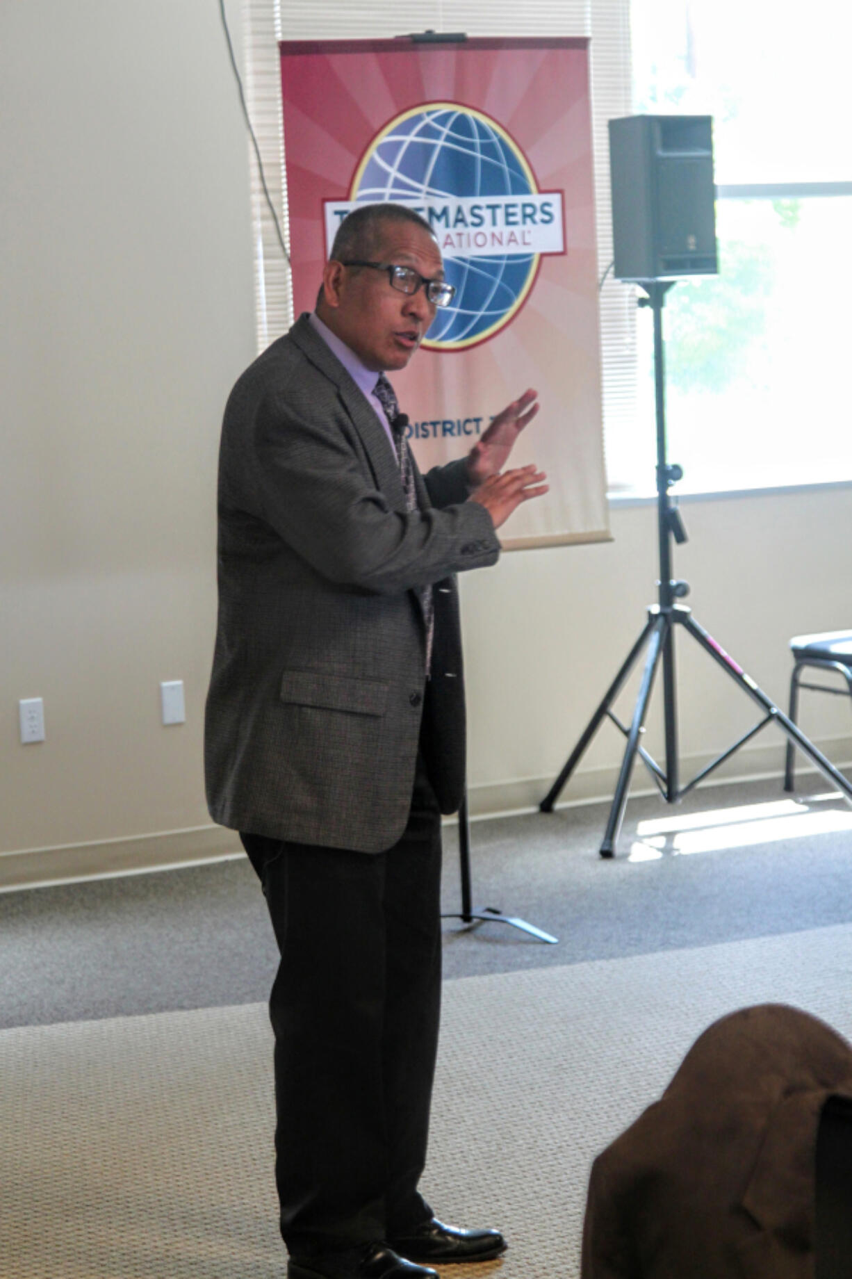 Hazel Dell: Jonathan Abuyan won the district-level Toastmasters International Speech Contest and will compete against nearly 100 other participants in the semifinals on Aug.