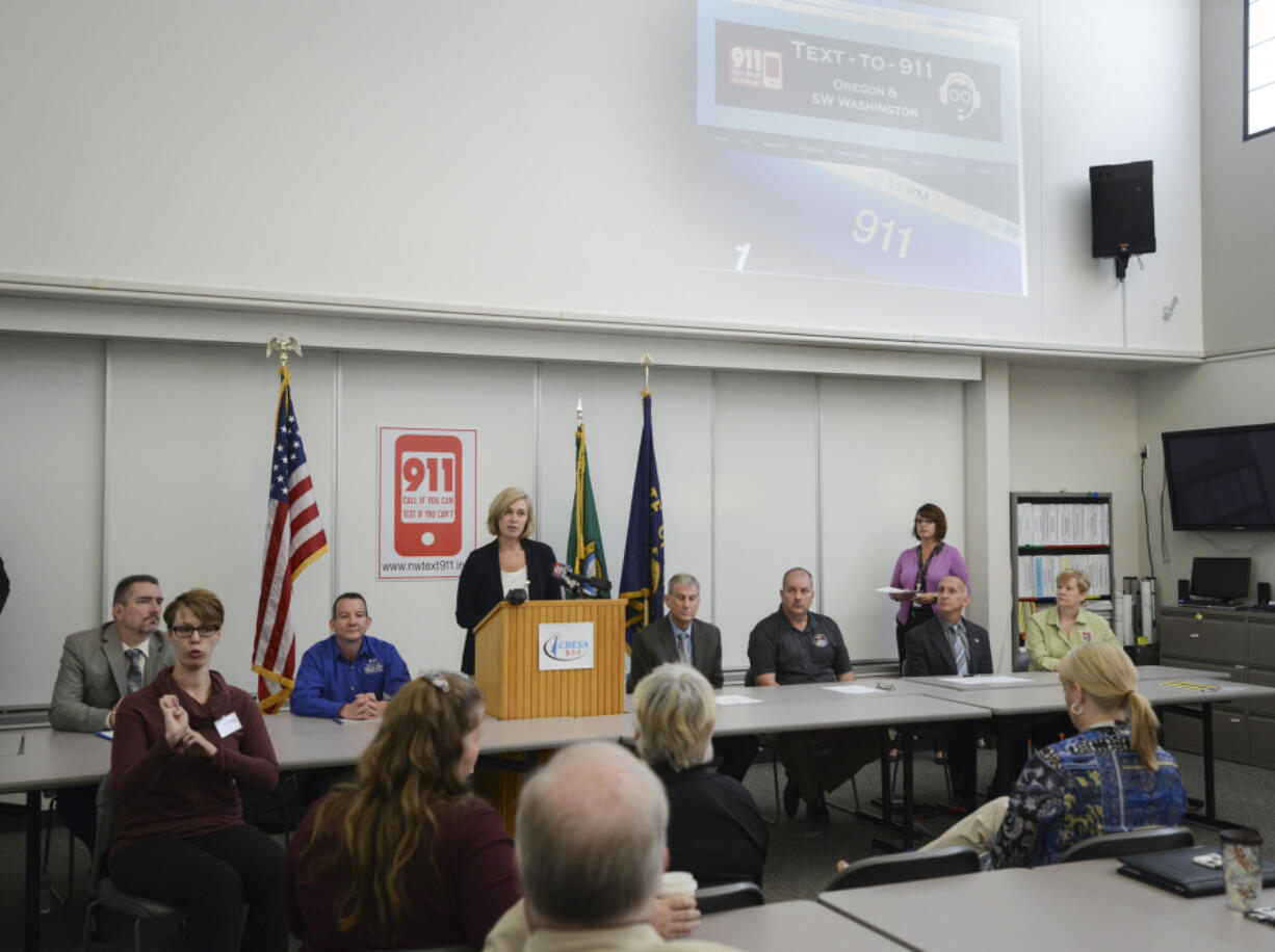 Leslie Taylor, spokeswoman for the Lake Oswego Police Department, explains that government agencies in Oregon and Washington worked for 18 months to launch text-to-911 in Clark County as well as six counties in Oregon.