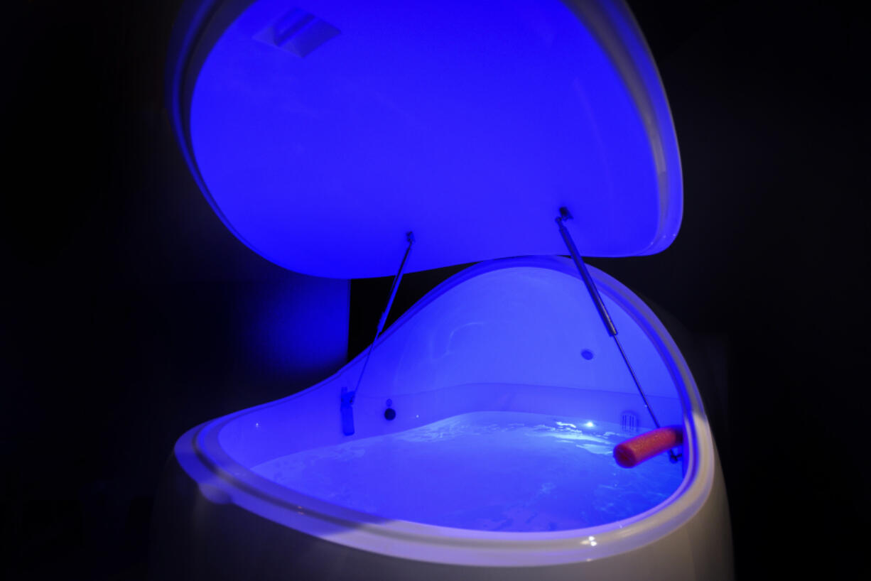 One of six sensory deprivation tanks available for hourly sessions at Urban Float in Vancouver.