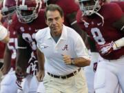 The defending national champion Crimson Tide is the No. 1 team in The Associated Press preseason Top 25 for the fifth time overall and third time under coach Nick Saban.