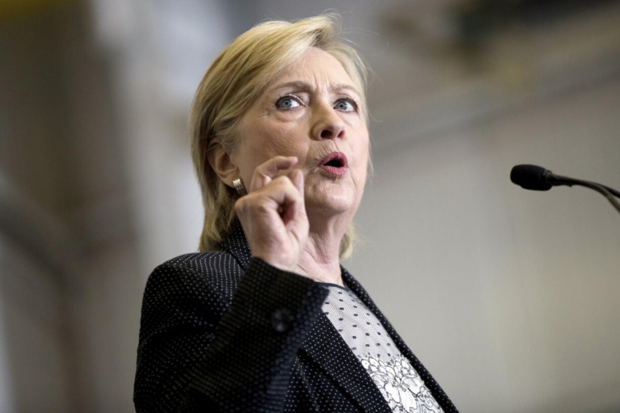 Democratic presidential candidate Hillary Clinton speaks in Warren, Mich.