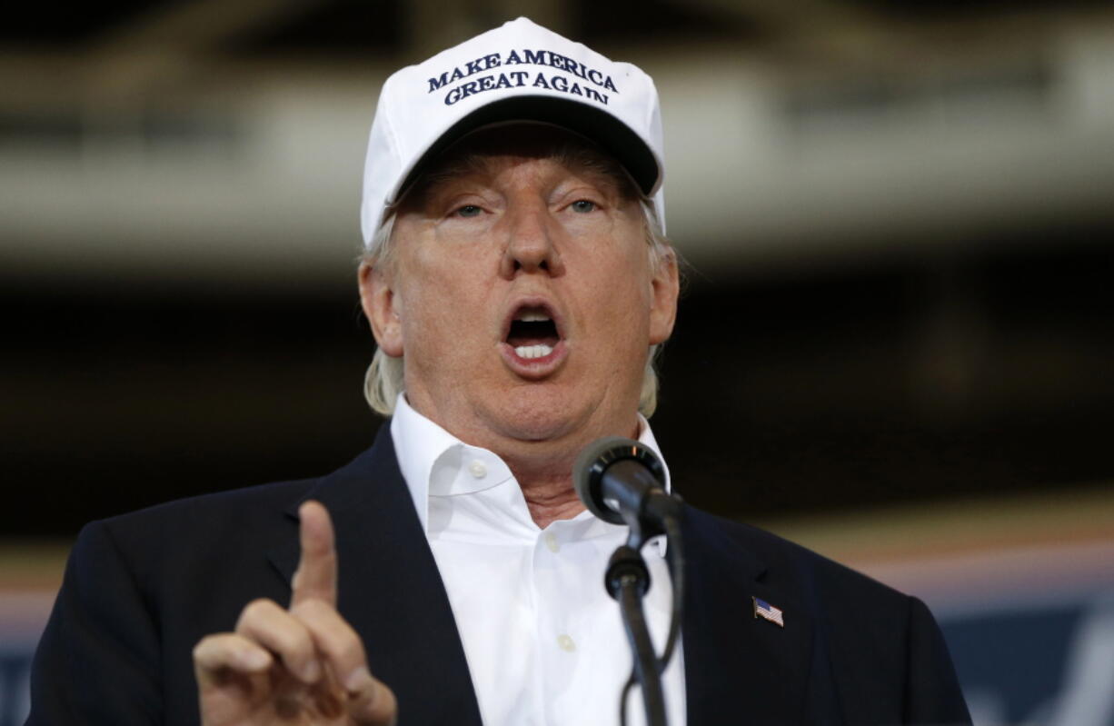 Republican presidential candidate Donald Trump speaks in Des Moines, Iowa, on Aug. 27, 2016. Trump promises on Twitter that he&#039;ll make a major speech on illegal immigration on Wednesday, Aug. 31, 2016, carrying his self-declared &quot;immigration week&quot; into a second.