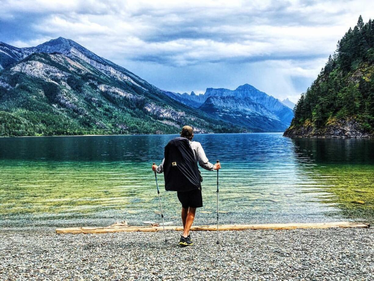 Jeff Garmire savors the view  in Glacier National Park.