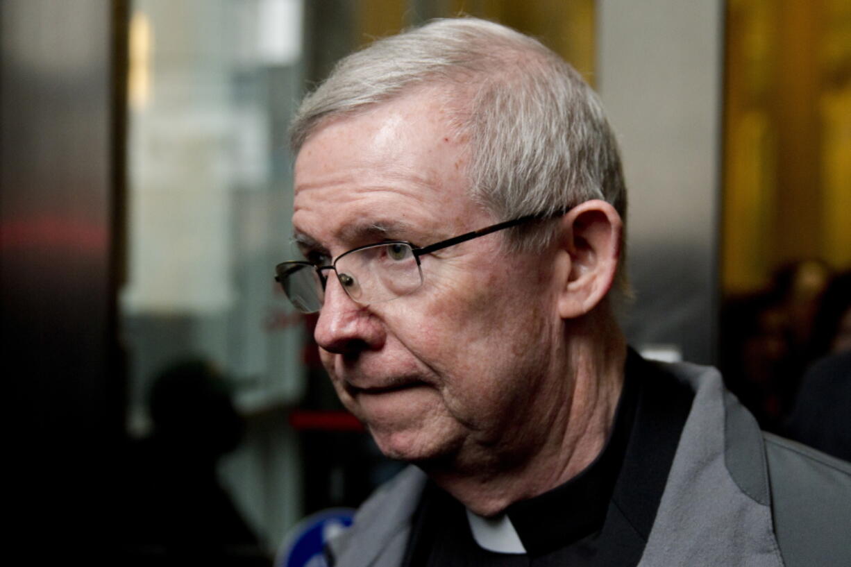 Monsignor William Lynn leaves a bail hearing at the Center for Criminal Justice in Philadelphia. Lynn, a former Philadelphia church official imprisoned over his handling of abuse complaints is seeking bail after Pennsylvania&#039;s highest court granted him a new trial.