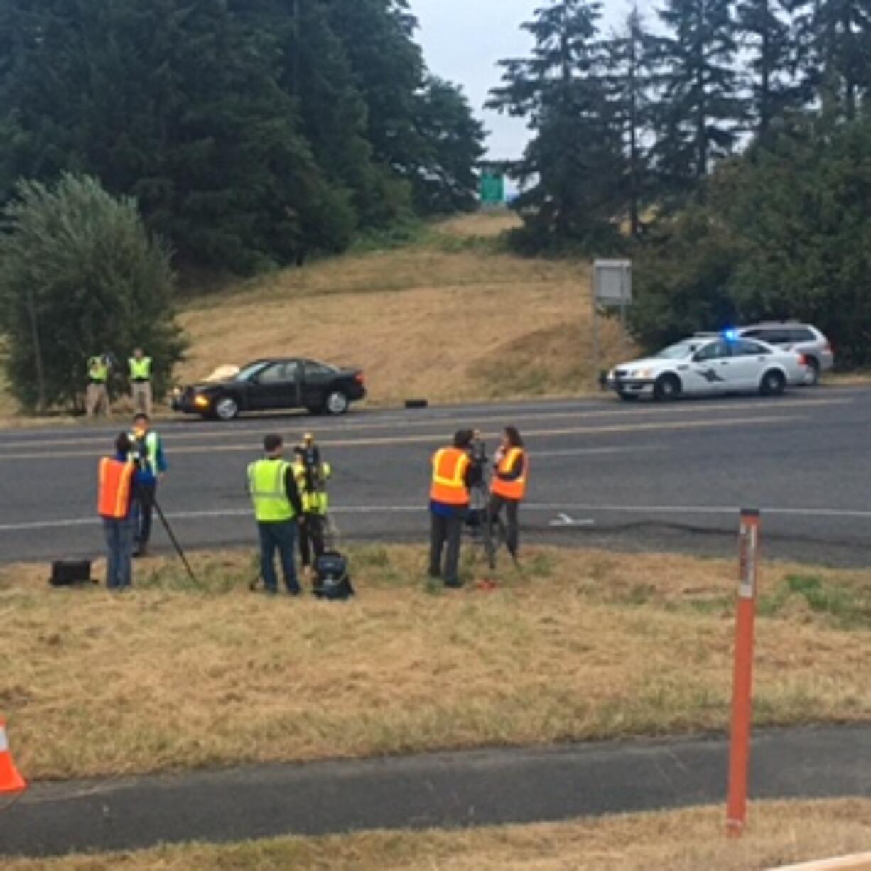 Washington State Patrol is investigating a crash on Interstate 5 that killed a bicyclist who was riding on the highway early Monday morning.