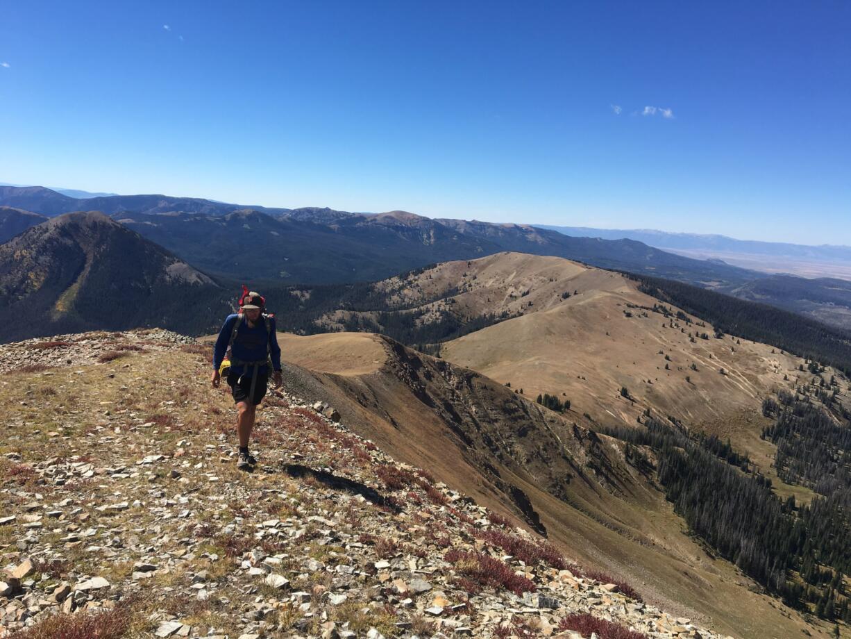 Jeff Garmire of Vancouver is averaging 30 miles a day or more as he works his way south on the Continental Divide Trail.