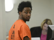 Timar A. Degraffe makes a first appearance May 28, 2015, in Clark County Superior Court in connection with a robbery and stabbing at the VanMall iQ Credit Union.