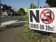 Residents of the Lincoln neighborhood say large trucks have been a big problem on 39th Street ever since a bridge spanning the railway tracks went in. The Vancouver City Council adopted an ordinance Monday to prohibit trucks from moving freight on 39th Street.