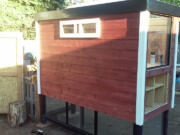 Father Blanchet: Mike Kyle bought an old C-Tran bus stop and repurposed it into a chicken coop.