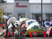 The first 100 people at the opening of a new Chick-fil-A location get free meals for a year, and all 100 spots at the Vancouver location were taken by 1 p.m. Wednesday. The restaurant opens 6 a.m. today.