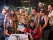 Camas: Art Institute of Portland senior Joshua Giurlani and his crew shot part of his short film in Camas. Back, from left: Leland George, Abby Dileo, John Smith, Amber Wilbur, Giurlani, Andrew Chotowski, Dra Dahl and Noelle Huegli.