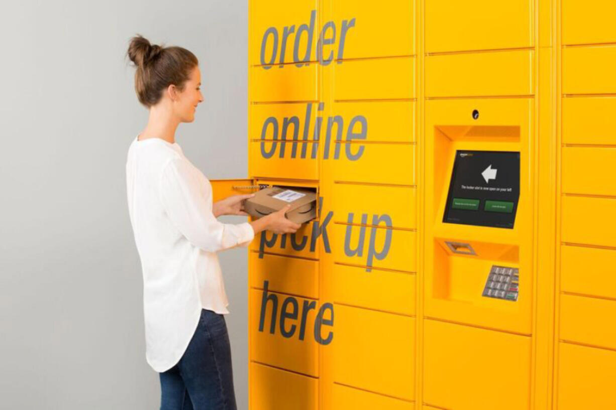 Vancouver Mall and Plaid Pantry in downtown Vancouver have Amazon Lockers, where people can have packages sent and stored until they&#039;re ready to pick them up.