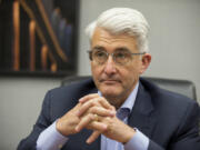 Republican Bill Bryant, who is running for governor, meets with The Columbian Editorial Board on Friday.