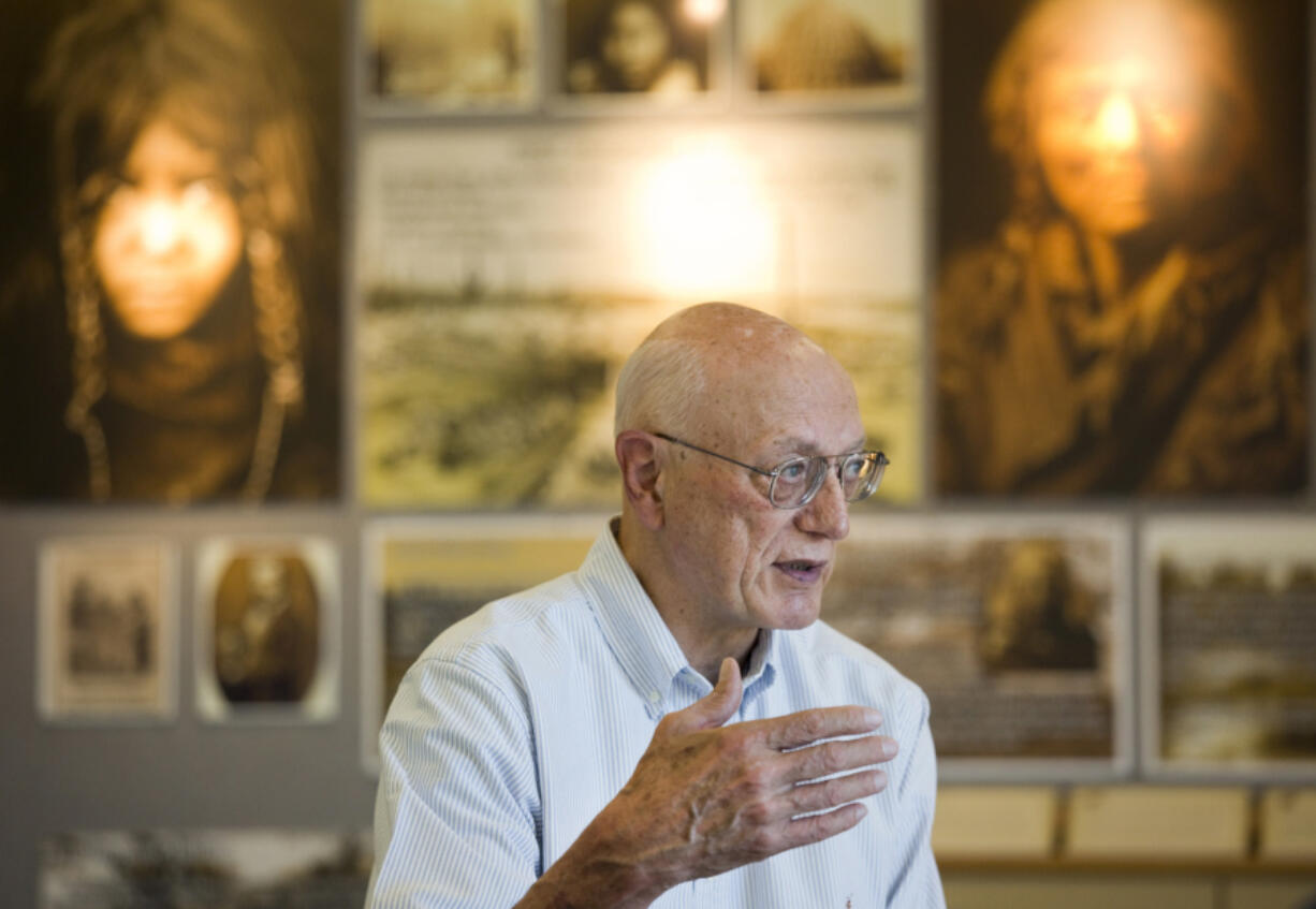 Researcher Don Higgins talks about the unsolved murder of Chief Umtuch. Higgins said his great-great-grandmother was the sole survivor of a massacre of Indians by white volunteers.