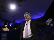 Sean Hannity of Fox News arrives in National Harbor, Md.