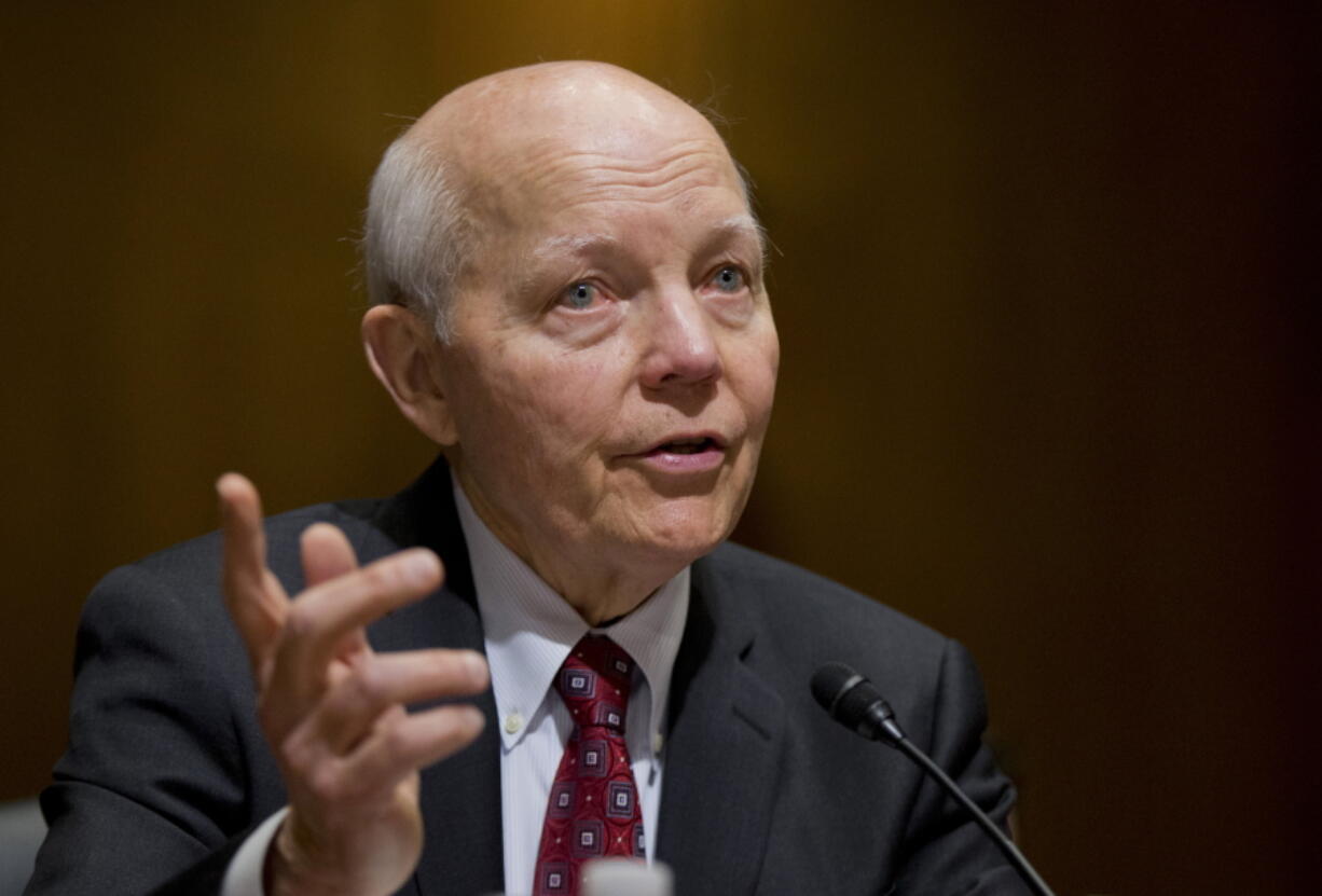 Internal Revenue Service Commissioner John Koskinen testifies on Capitol Hill in February.