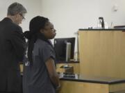 Fontella Hooper, 30, appeared in Clark County Suuperior Court Friday to face two charges of vehicular assault and driving with a suspended license.