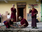 Young monks brush their teeth at the Kongri monastery in Spiti Valley, India. For centuries, the valley nestled in the Indian Himalayas remained a hidden Buddhist enclave. That&#039;s all now starting to change.