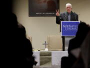 Former President Jimmy Carter speaks on Thursday at a Baptist conference in Atlanta. Carter says the United States is experiencing &quot;a resurgence of racism&quot; and called on Baptist faith leaders to lead change in their communities.