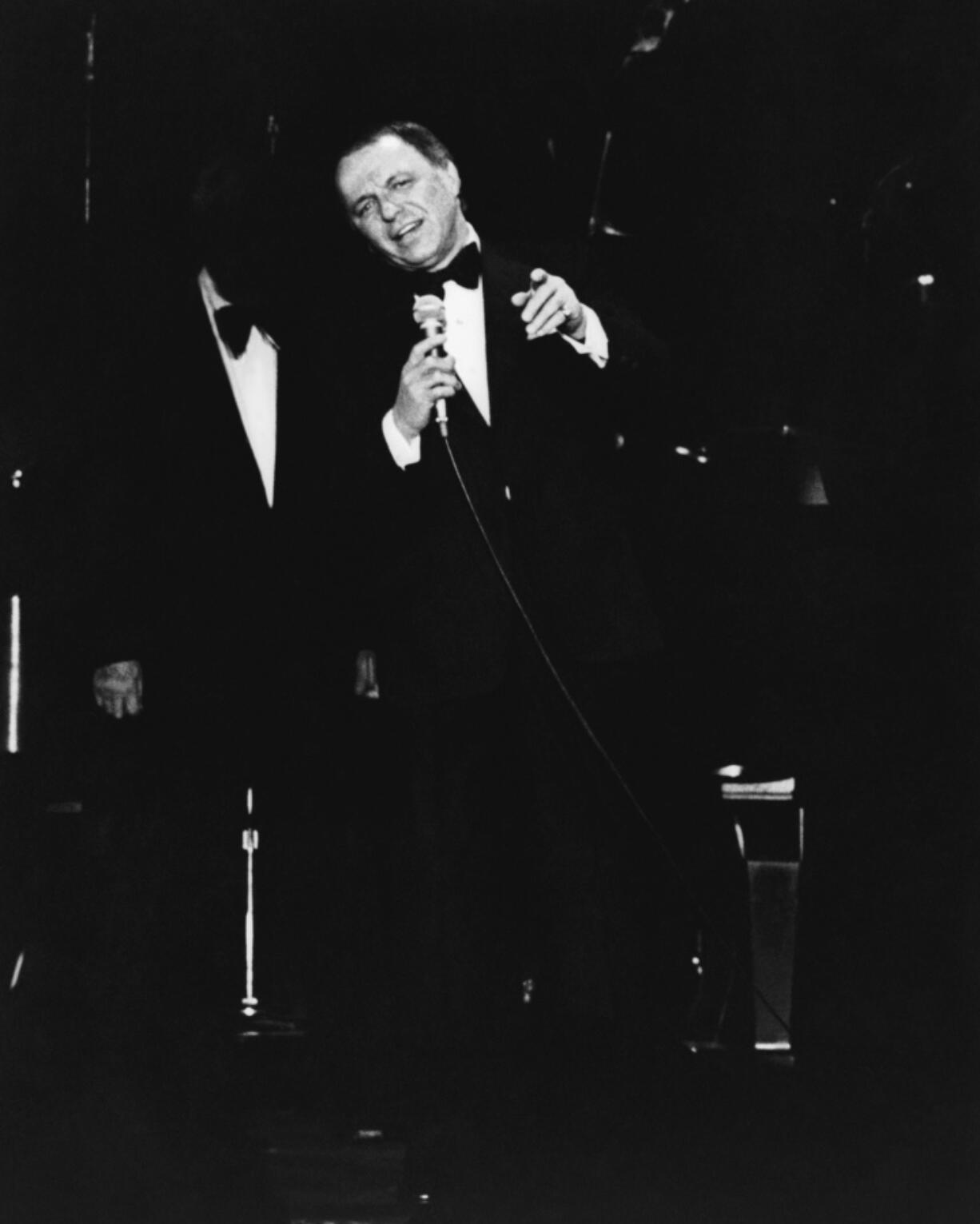 Frank Sinatra sings in 1974 at Caesars Palace in Las Vegas. Sinatra&#039;s presence in Sin City has faded, but isn&#039;t gone.