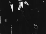 Frank Sinatra sings in 1974 at Caesars Palace in Las Vegas. Sinatra&#039;s presence in Sin City has faded, but isn&#039;t gone.