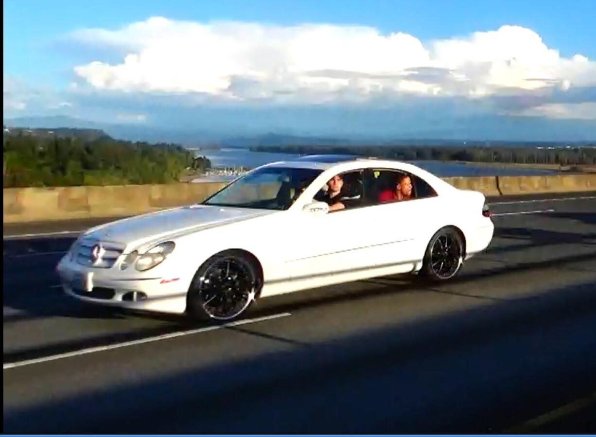 Washington State Patrol is investigating after northbound vehicle threw items at a group of Trump supporters on the Washington side of the I-205 Bridge.