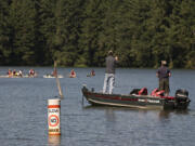 Anglers and other water enthusiasts enjoy the recreational amenities on Lacamas Lake.