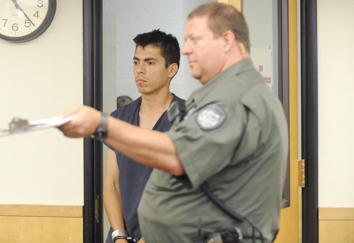 Alvino Soto-Arriaga makes a first appearance in Clark County Superior Court in June. He was sentenced Thursday for patronizing a prostitute.