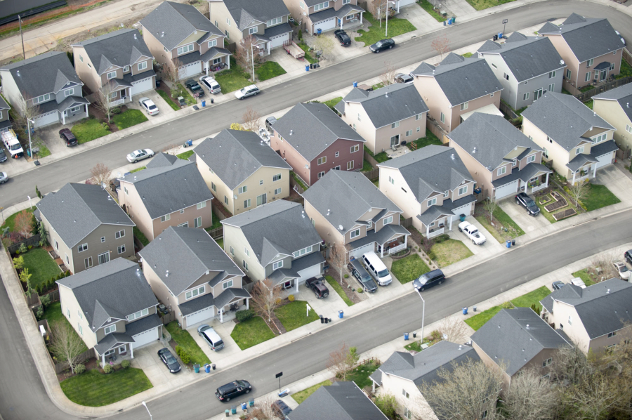 Houses in Vancouver as seen in March 2015.