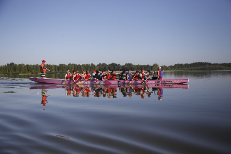 The Vancouver Lake Crew women&#039;s dragon boat team Catch-22 is crewed by breast cancer survivors and others touched by breast cancer.