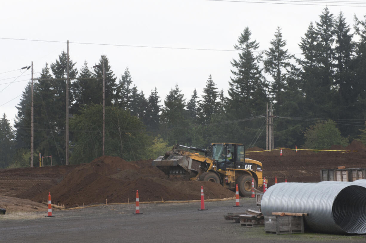 Construction crews take the first steps in building a new regional maintenance facility a the Bonneville Power Administration Ross Complex just off Northeast Minnehaha Street near Northeast 10th Avenue on Tuesday.