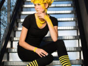 Esther Short: Model Miranda Dowler shows off her bee-inspired headpiece created by Vancouver stylist Bee Sam as part of the Taste of Style fashion show to benefit the Oregon Food Bank.