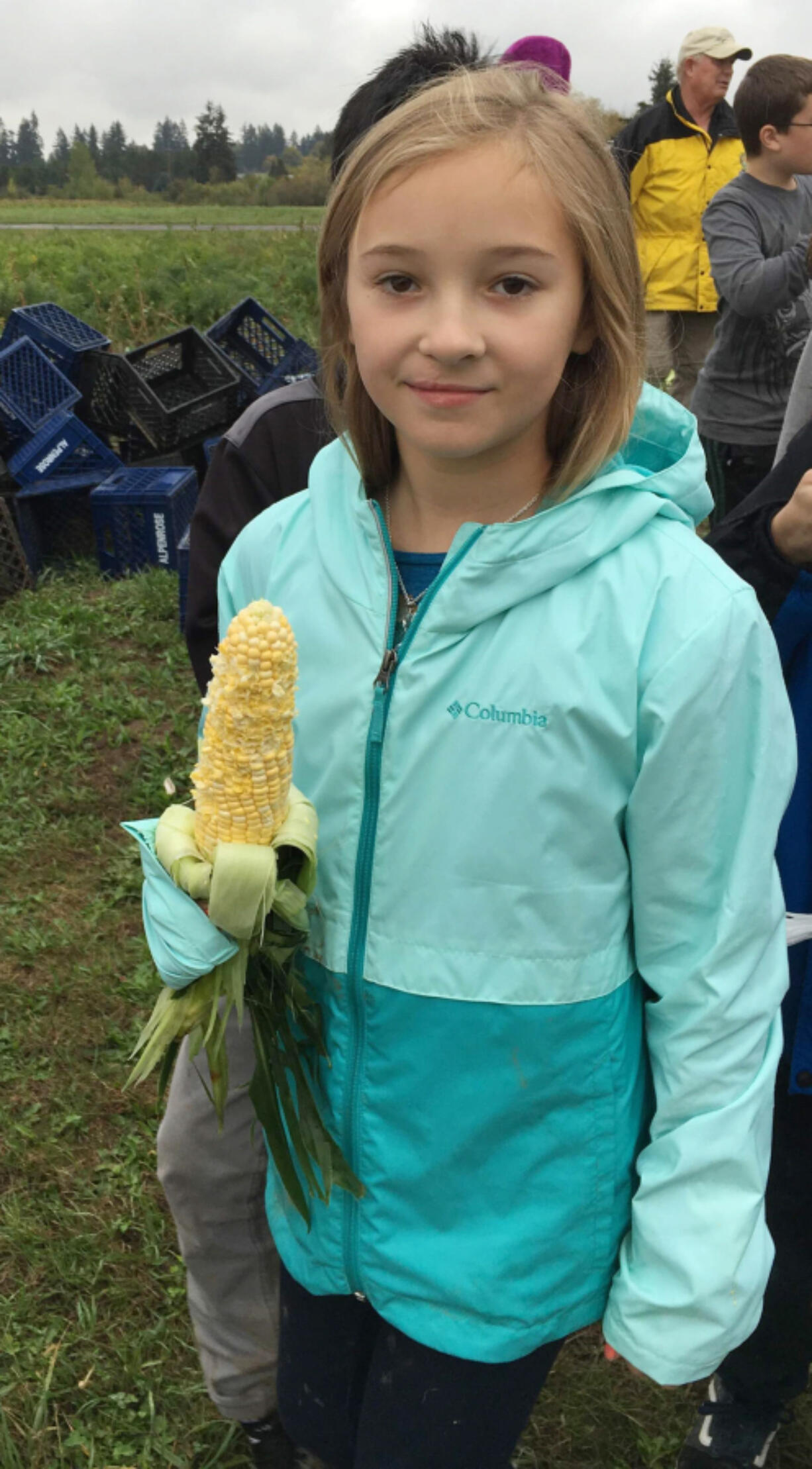 Hazel Dell: Ellsworth Elementary School&#039;s Olivia Hayes was one of about 80 fifth-graders to visit the 78th Street Heritage Farm for a Farm to Fork event, where she and her classmates learned where their food comes from.