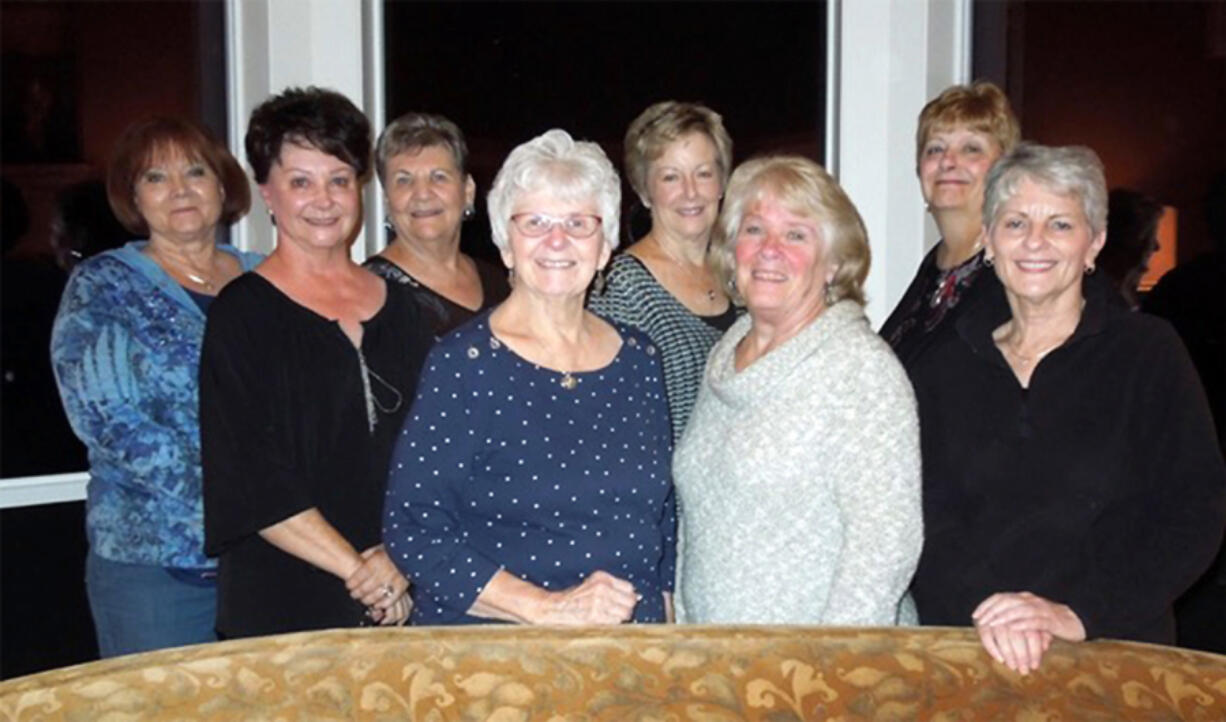 50 years of bunco and friendship: Back row, Judy Allen, from left, Sharon Schill, Sharen Shierman, Lori Blunt.