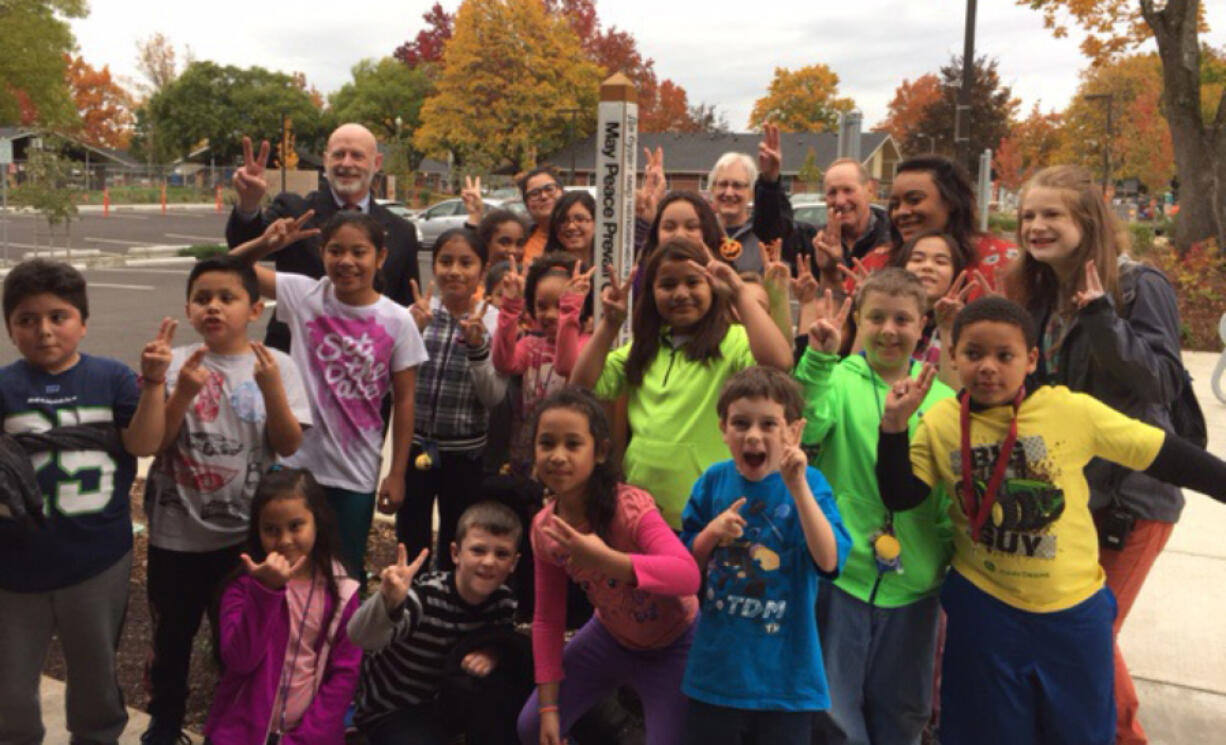 Esther Short: Members from the Rotary Club of Vancouver and the Boys and Girls Club Heights O.K.