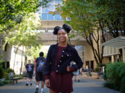 Latte Harris, 19, is starting her second year at Portland State University, where she studies sociology. She experienced homelessness when she attended Hudson&#039;s Bay and Evergreen high schools.